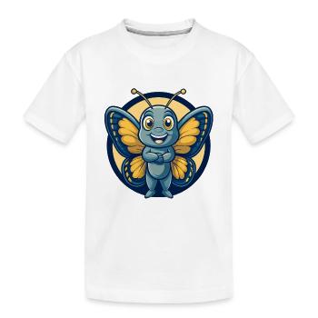 Badge Logo de la mascotte de la mascotte Kawaii - T-shirt bio Premium Enfant - blanc - Devant