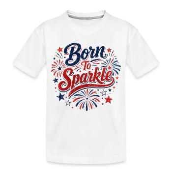 Geboren zum Funkeln am 4. Juli - Kinder Premium Bio T-Shirt - Weiß - Vorne