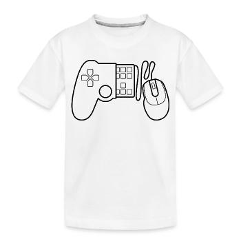 Aperçu de la manette de jeu - T-shirt bio Premium Enfant - blanc - Devant