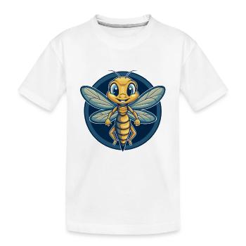 Mascotte de la Libellule Kawaii Logo du logo clipart - T-shirt bio Premium Enfant - blanc - Devant