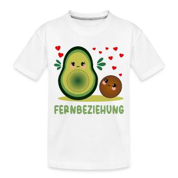 Fernbeziehung Liebe Avocado - Kinder Premium Bio T-Shirt - Weiß - Vorne