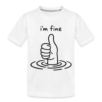Je vais bien - Pouce levé - Pouce levé - T-shirt bio Premium Enfant - blanc - Devant