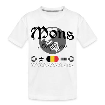 Souvenir de voyage Mons Belgium Streetwear - T-shirt bio Premium Enfant - blanc - Devant