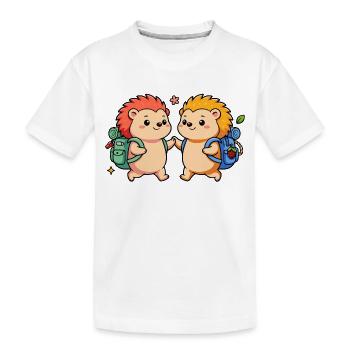 petits hérissons - T-shirt bio Premium Enfant - blanc - Devant