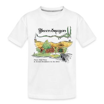 Le Seigneur Des Anneaux Illustration Green Dragon - T-shirt bio Premium Enfant - blanc - Devant