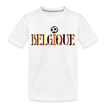 Belgique Football - T-shirt bio Premium Enfant - blanc - Devant