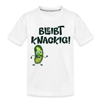 Abschied Jobwechsel Gurke - Kinder Premium Bio T-Shirt - Weiß - Vorne