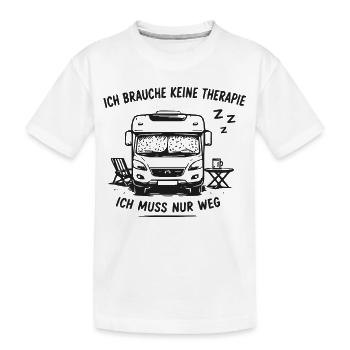 Vanlife Flucht Auszeit - Kinder Premium Bio T-Shirt - Weiß - Vorne