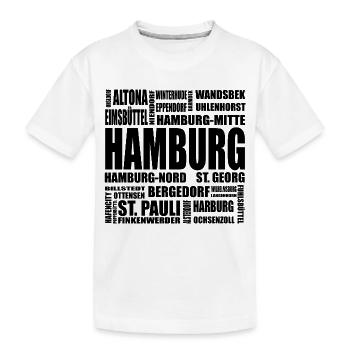 Hamburg auf einen Blick – von Altona bis Wandsbek - Kinder Premium Bio T-Shirt - Weiß - Vorne