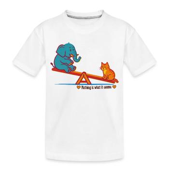 Nichts ist, wie es scheint - Kinder Premium Bio T-Shirt - Weiß - Vorne
