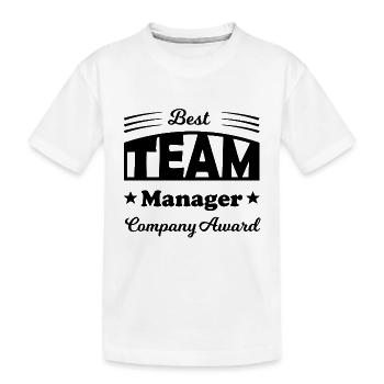 Bester Team Manager - Kinder Premium Bio T-Shirt - Weiß - Vorne