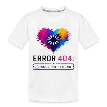 Bunte Herz 404 Seele Verloren - Kinder Premium Bio T-Shirt - Weiß - Vorne