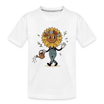 Tournesol vintage Gardener au look rétro - T-shirt bio Premium Enfant - blanc - Devant