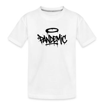 Pandemic Graffiti Halo - Kinder Premium Bio T-Shirt - Weiß - Vorne