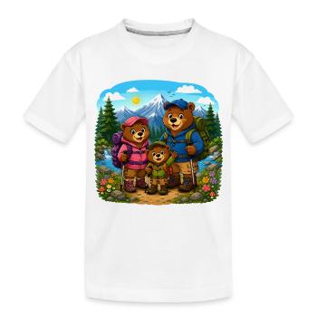 Bear family - Kids' Premium Organic T-Shirt - white - Front