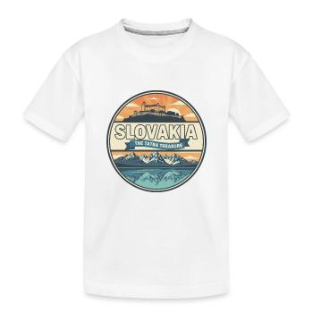 Insigne rétro des Tatras Hauts Slovaquies - T-shirt bio Premium Enfant - blanc - Devant