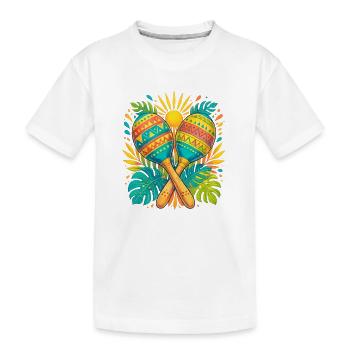 Maracas tropicales - T-shirt bio Premium Enfant - blanc - Devant