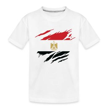 Égypte Drapeau Égyptien Égyptienne - T-shirt bio Premium Enfant - blanc - Devant