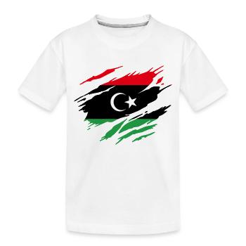 Libye Drapeau Libyen Libyenne - T-shirt bio Premium Enfant - blanc - Devant