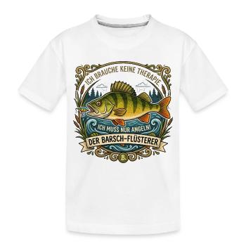 Der Barsch-Flüsterer - Kinder Premium Bio T-Shirt - Weiß - Vorne