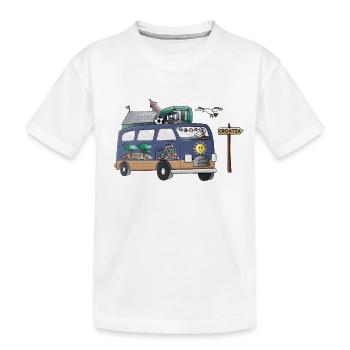 Vacances de camping en Vanlife avec motif de camping-campeur croatie - T-shirt bio Premium Enfant - blanc - Devant