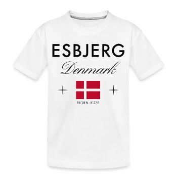 Esbjerg Danemark Coordonnées Souvenir de voyage - T-shirt bio Premium Enfant - blanc - Devant
