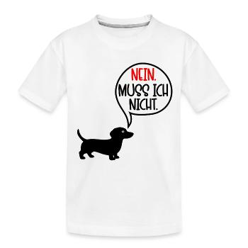 Dackel Hunde - Nein - Kinder Premium Bio T-Shirt - Weiß - Vorne