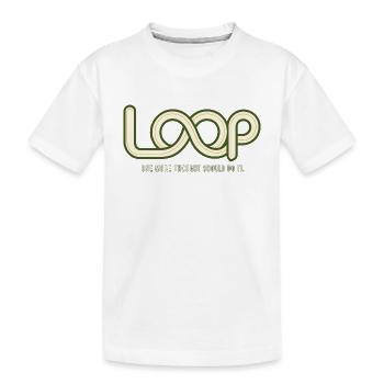 LOOP – Une pensée de plus | Humour sur la sur-réflexion - T-shirt bio Premium Enfant - blanc - Devant
