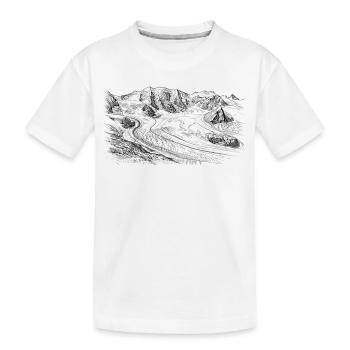 Silhouette de Piz Palü | Bernina Massiv Design | Montagne - T-shirt bio Premium Enfant - blanc - Devant