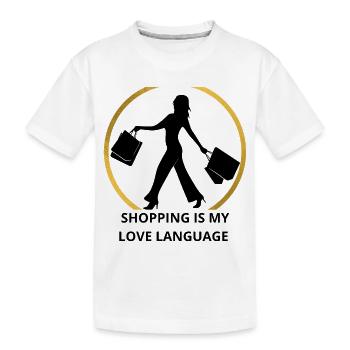 Anneau doré minimaliste - T-shirt bio Premium Enfant - blanc - Devant