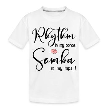 Danse rythmique de samba - T-shirt bio Premium Enfant - blanc - Devant