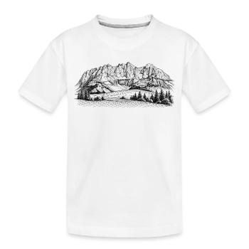 Silhouette Wilder Kaiser | Kaisergebirge Design | - T-shirt bio Premium Enfant - blanc - Devant