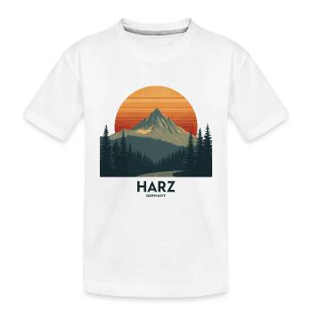 Coucher de soleil vintage en résine | Style des parcs nationaux - T-shirt bio Premium Enfant - blanc - Devant