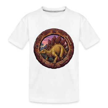 Stégosaure fossile de dinosaures - T-shirt bio Premium Enfant - blanc - Devant