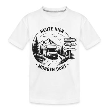Morgen Dort Abenteuerpfad - Kinder Premium Bio T-Shirt - Weiß - Vorne