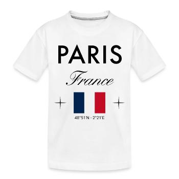 Paris France coordonne un souvenir de voyage - T-shirt bio Premium Enfant - blanc - Devant