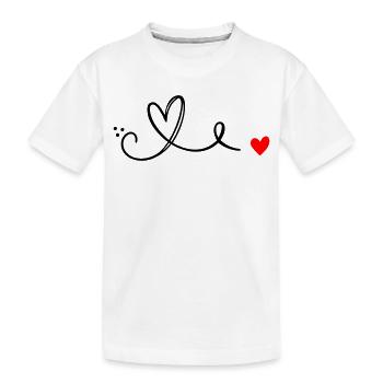 Ligne Herz Schnoerkel - T-shirt bio Premium Enfant - blanc - Devant