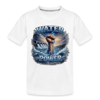 Hydropower Fist - Kids' Premium Organic T-Shirt - white - Front