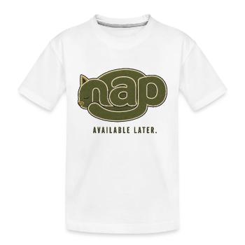 NAP – Disponible plus tard | Chat endormi - T-shirt bio Premium Enfant - blanc - Devant