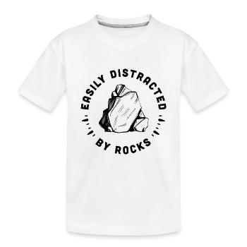 Collectionneur de roches, géologue passionné de roches, humour - T-shirt bio Premium Enfant - blanc - Devant