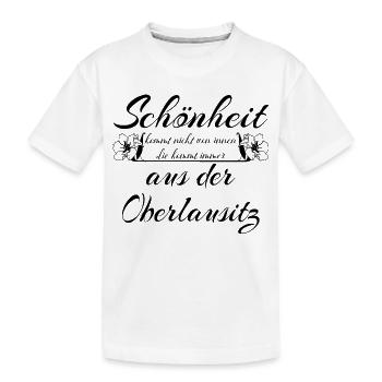 Schönheit  aus der Oberlausitz - Heimat - Kinder Premium Bio T-Shirt - Weiß - Vorne