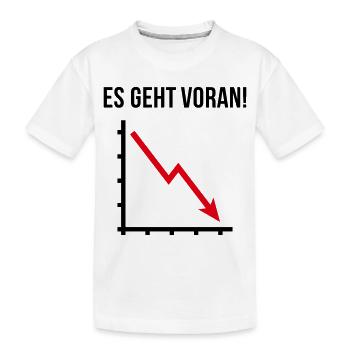 Es Geht Voran! (Fortschritt / Abwärts / POS 2C) - Kinder Premium Bio T-Shirt - Weiß - Vorne