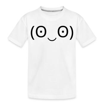 Émoticône stupéfait (ʘ‿ʘ) grands yeux - T-shirt bio Premium Enfant - blanc - Devant