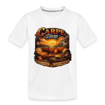 Carpe Diem Sunset Lounge - Kinder Premium Bio T-Shirt - Weiß - Vorne