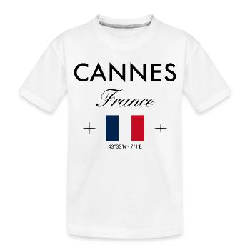 Cannes France coordonne un souvenir de voyage - T-shirt bio Premium Enfant - blanc - Devant