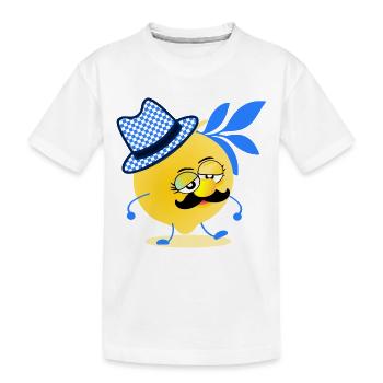 Moustache citron de Bavière - T-shirt bio Premium Enfant - blanc - Devant