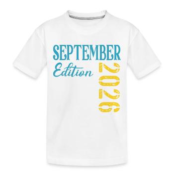 Baby birth September 2026 - Kids' Premium Organic T-Shirt - white - Front