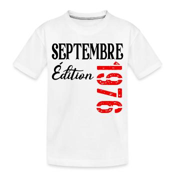 France 50e Anniversaire Septembre 1976 - T-shirt bio Premium Enfant - blanc - Devant
