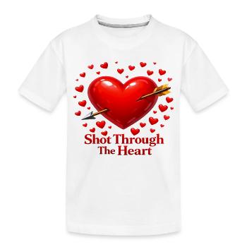 Cœur avec la flèche - T-shirt bio Premium Enfant - blanc - Devant