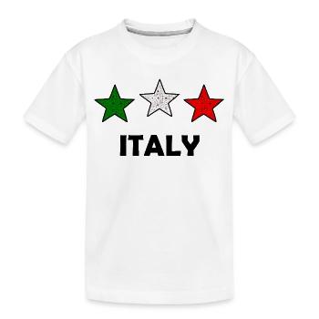 Étoiles Tricolores Italie - T-shirt bio Premium Enfant - blanc - Devant